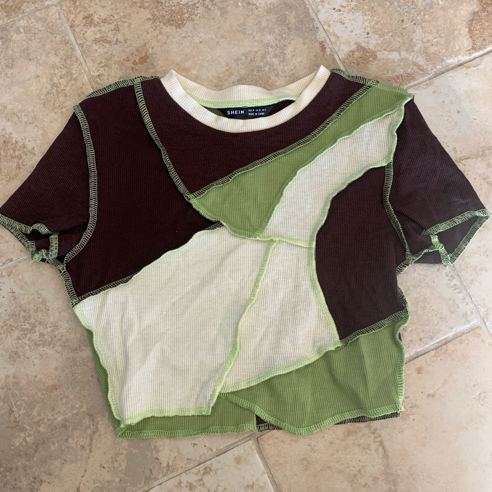 Patchwork baby tee